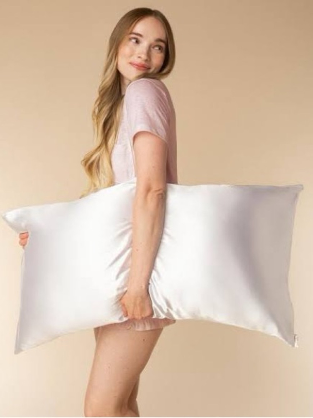 Kitsch Satin Pillowcase - Ivory King